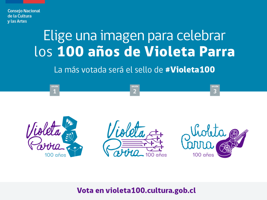 Gobierno invita a votar por la imagen que celebrará los 100 años de Violeta Parra