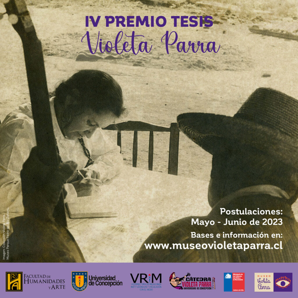 Museo Violeta Parra y Universidad de Concepción abre la convocatoria a cuarta versión del Premio Tesis Violeta Parra